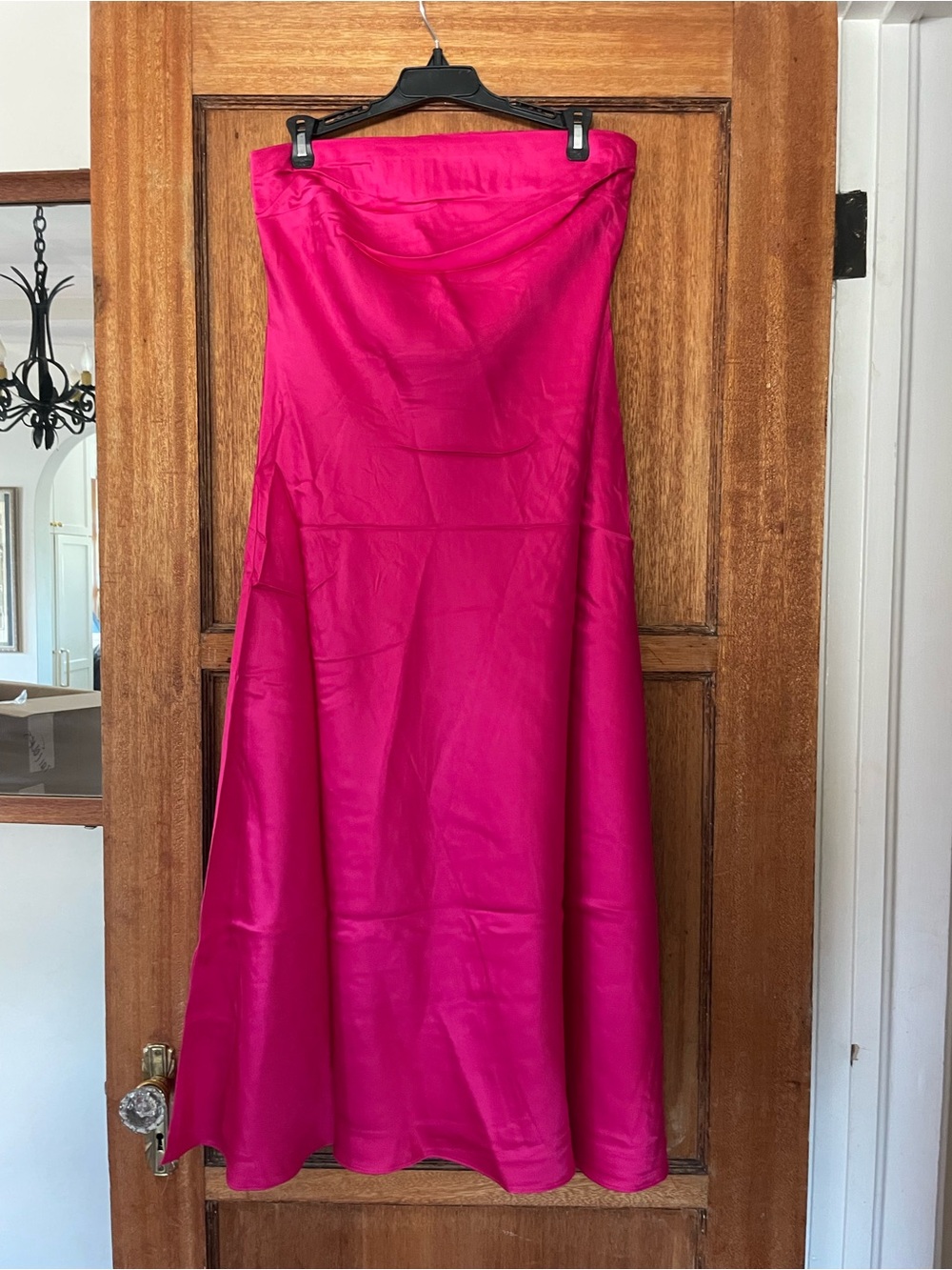 New! $158 French Connection Women's Oona Satin Strapless Dress - Sz M - Picture 3 of 9